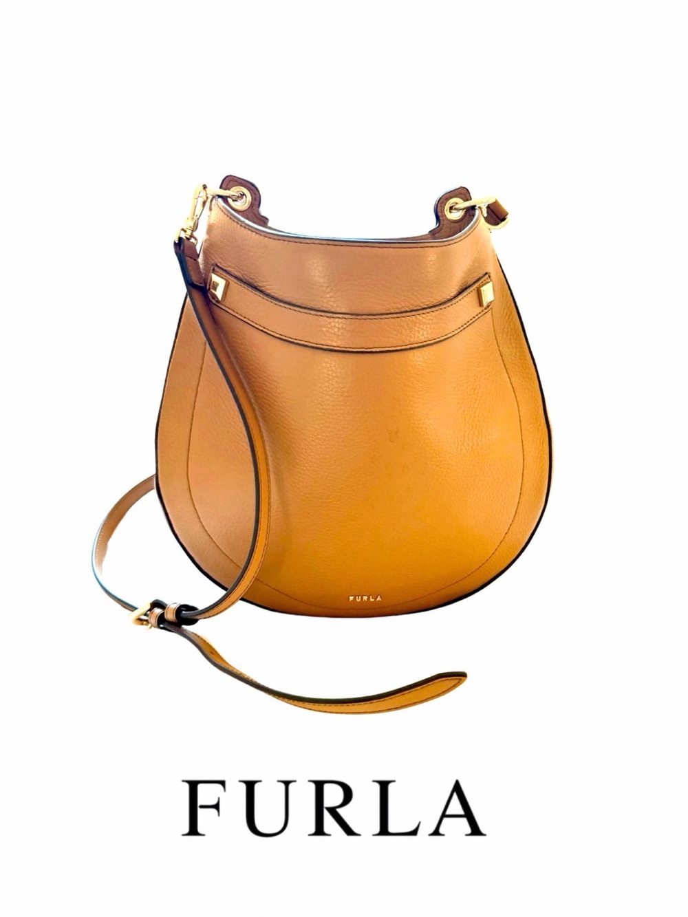 Furla - Afrodite, Shoulder & Crossbody Bag in Caramello Brown, Like New